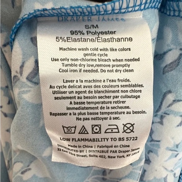 Draper James Sheath Dress Blue Floral New S/M - Picture 2 of 6